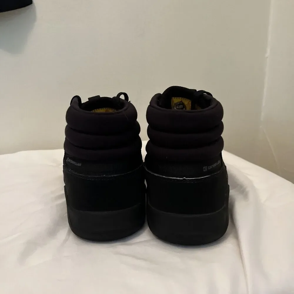CAT Caterpillar Code Hex Hi Sneaker - Men's High Top Black Nubuck- Sz 12